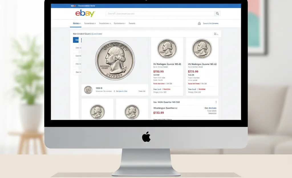 eBay website with some quarters adds